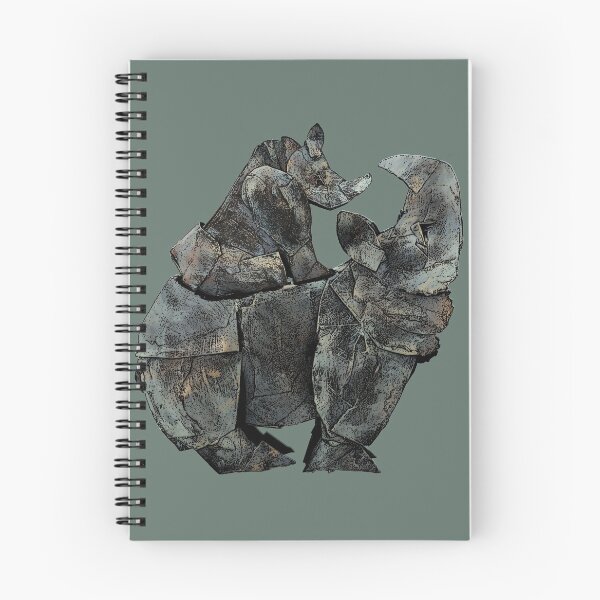 Item preview, Proud Rhino with cub on her back designed and sold by Ruud van Koningsbrugge.