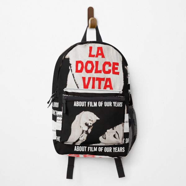 La Dolce Vita 1960 Federico Fellini movie poster Backpack