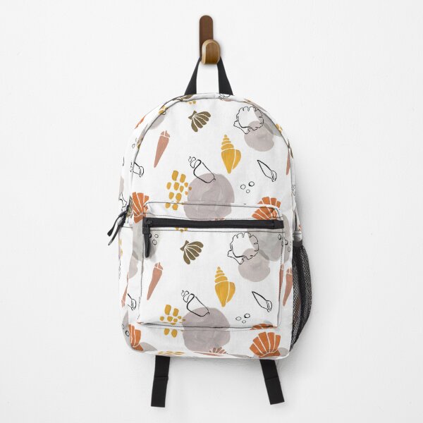 Item preview, Simple minimalism seamless pattern with gouache pastel dots, stains and hand drawn line shells and gouache shell shapes designed and sold by Dina Konovalova.