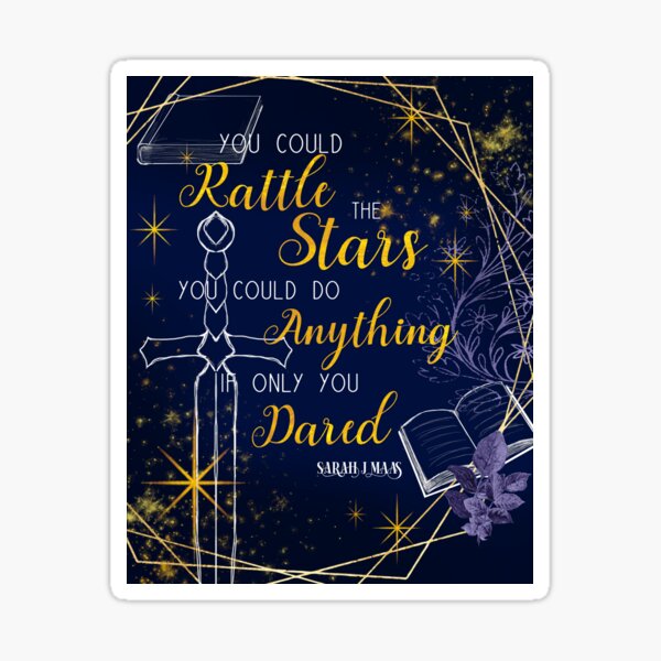 You could rattle the stars in navy and gold Sticker