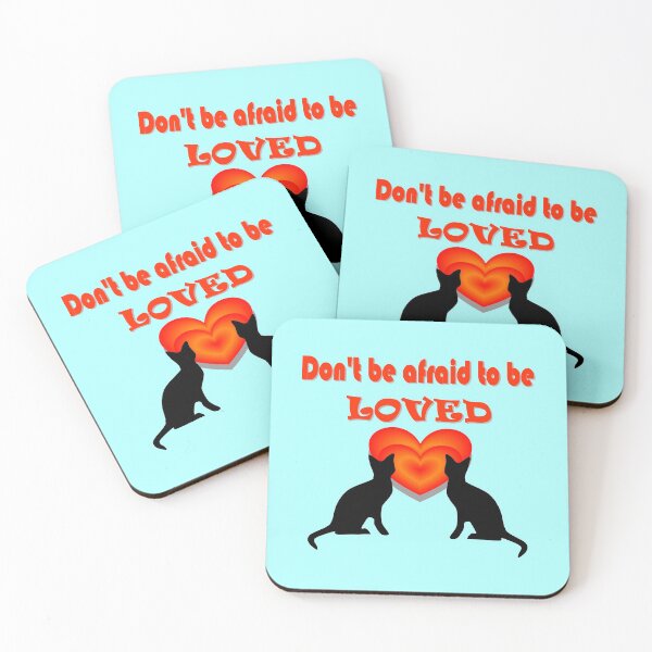 Item preview, Don't be afraid to be LOVED. A pair of cats designed and sold by helenkaiy.