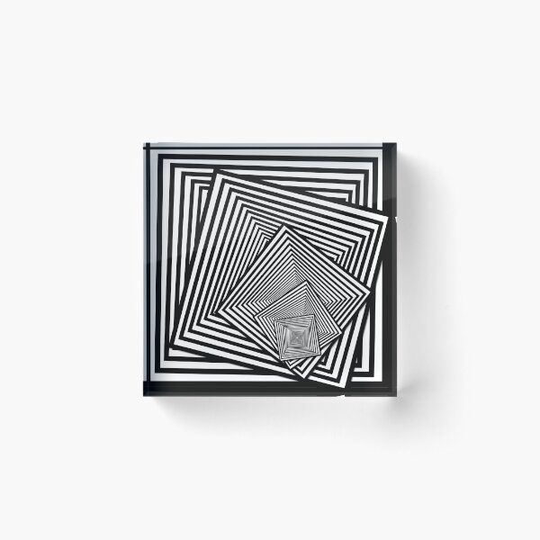 Twisting optical squares 3 Acrylic Block
