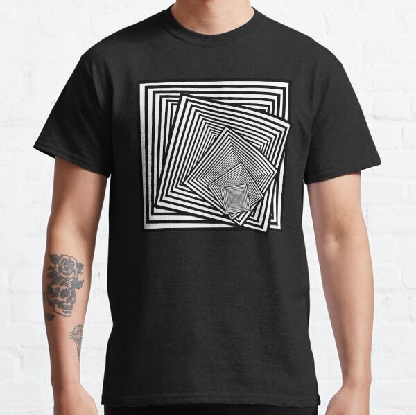 Twisting optical squares 3 Classic T-Shirt