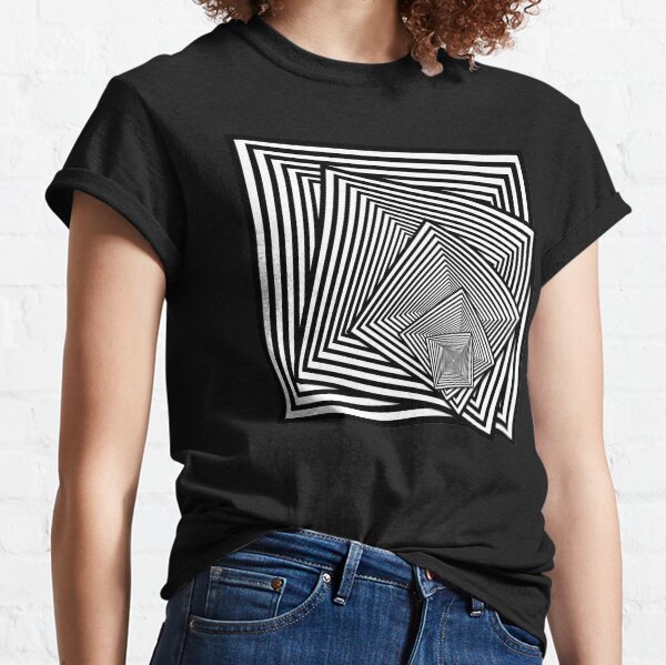 Twisting optical squares 3 Classic T-Shirt
