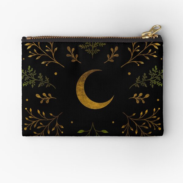 Crescent Moon Gold Zipper Pouch
