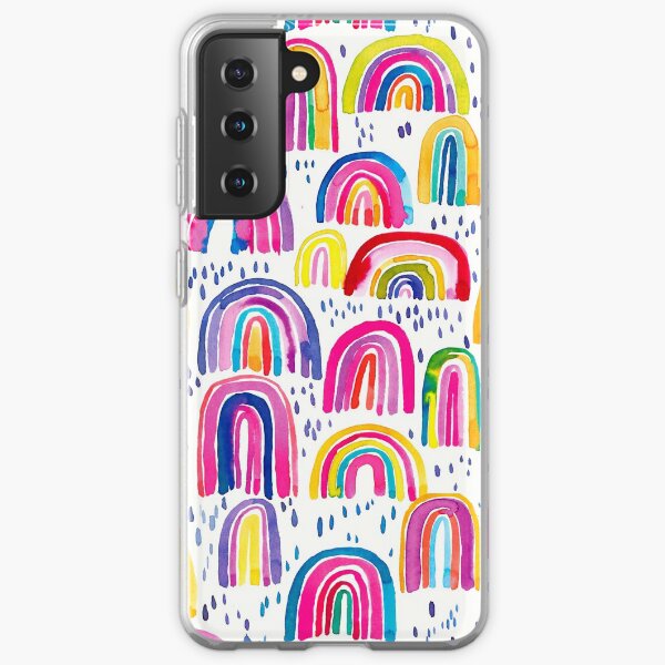 Cheerful and pretty multi-colored rainbows Samsung Galaxy Soft Case