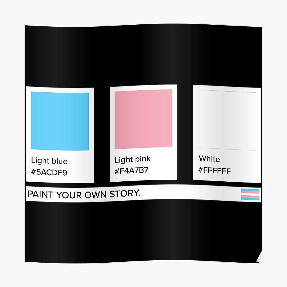 Transgender Pantone Trans Color Swatches Pride Flag Sticker By Magicalmedic Redbubble