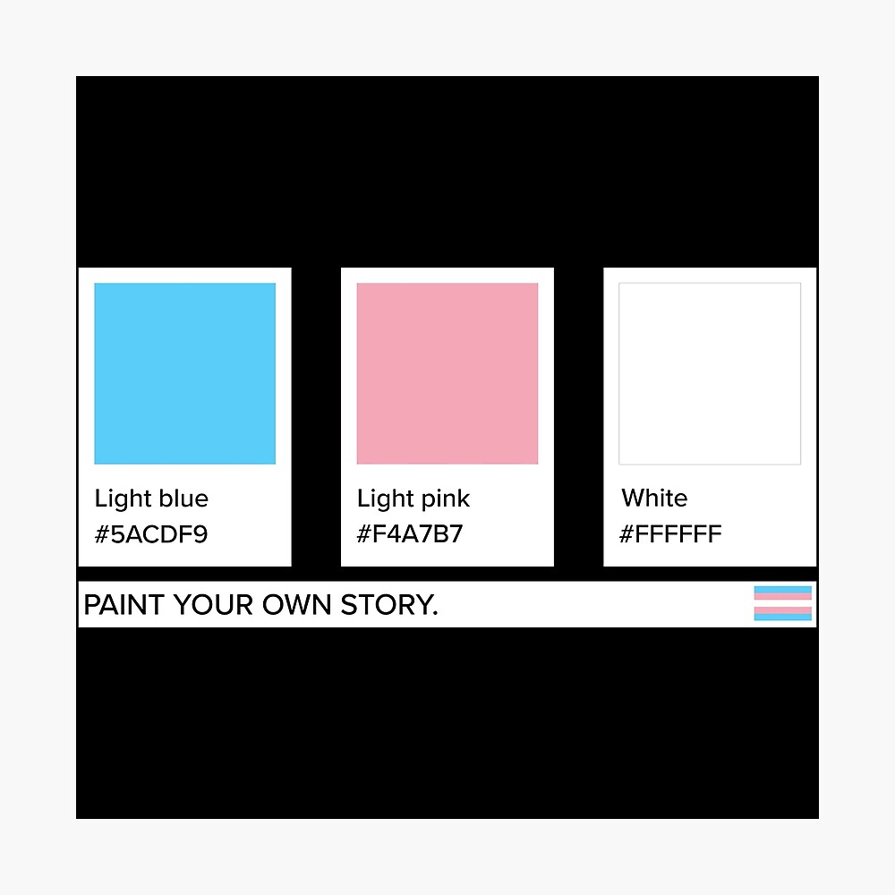 Transgender Pantone Trans Color Swatches Pride Flag Poster By Magicalmedic Redbubble