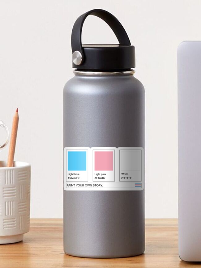 Transgender Pantone Trans Color Swatches Pride Flag Sticker By Magicalmedic Redbubble