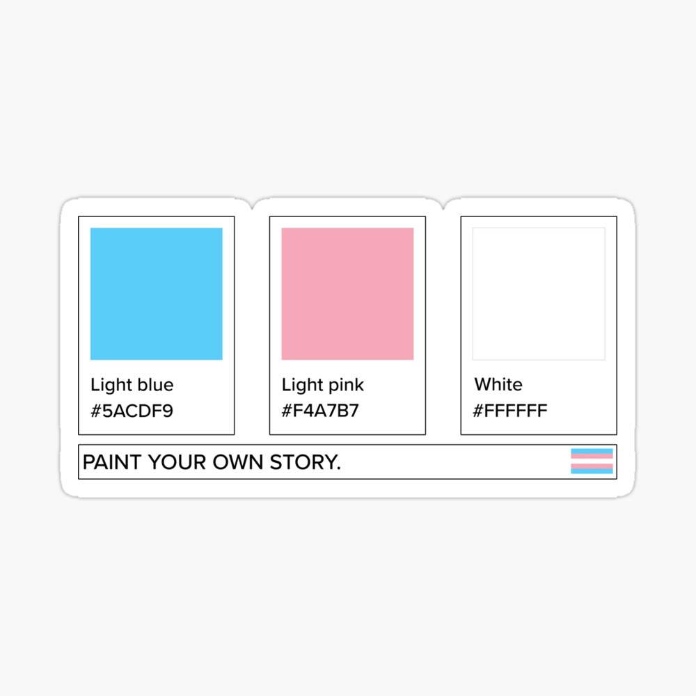 Transgender Pantone Trans Color Swatches Pride Flag Poster By Magicalmedic Redbubble