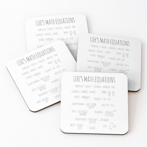 Item preview, Life's Math Equations designed and sold by printadorable.