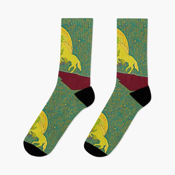 Item preview, A pair of horses against the background of the full moon designed and sold by helenkaiy.