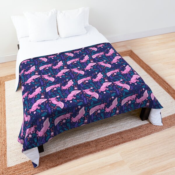 axolotl and underwater elements Comforter