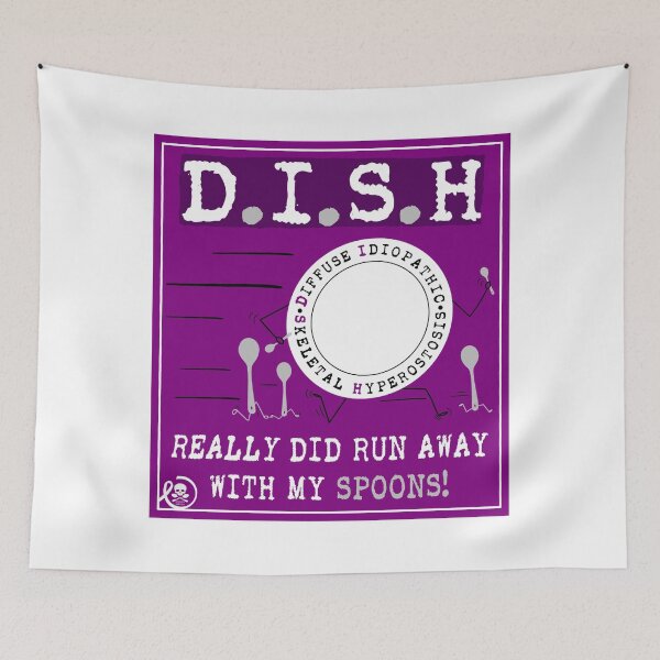 Item preview, Spoonie Species: "DISH ran away with SPOONS" (purple) designed and sold by spoonie-species.