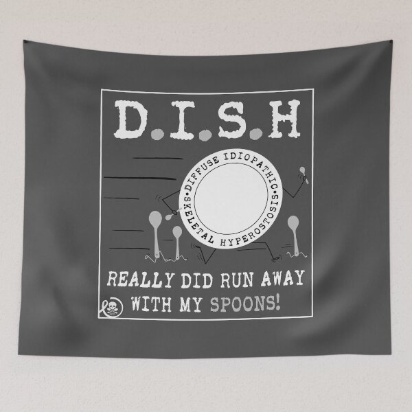 Item preview, Spoonie Species: "DISH ran away with SPOONS" (asphalt) designed and sold by spoonie-species.