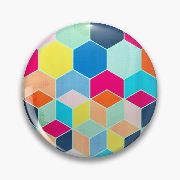 Item preview, Super Bright Color Fun Hexagon Pattern designed and sold by micklyn.