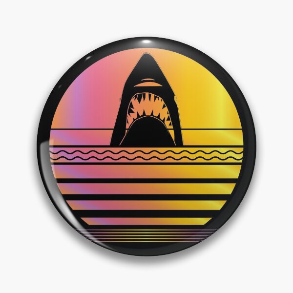 Item preview, Underwater Great White Shark Synthwave - Board Game Inspired Graphic - Tabletop Gaming  - BGG designed and sold by MeepleDesign.
