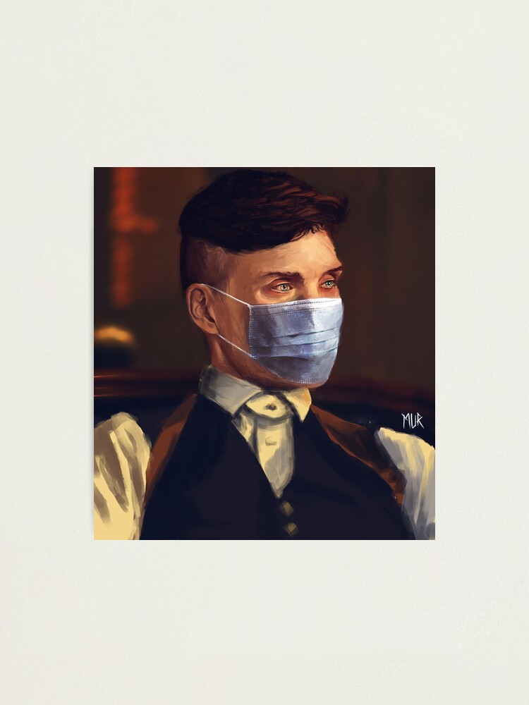 Tommy Shelby Peaky Blinders Mask Photographic Print By Doriartist Redbubble