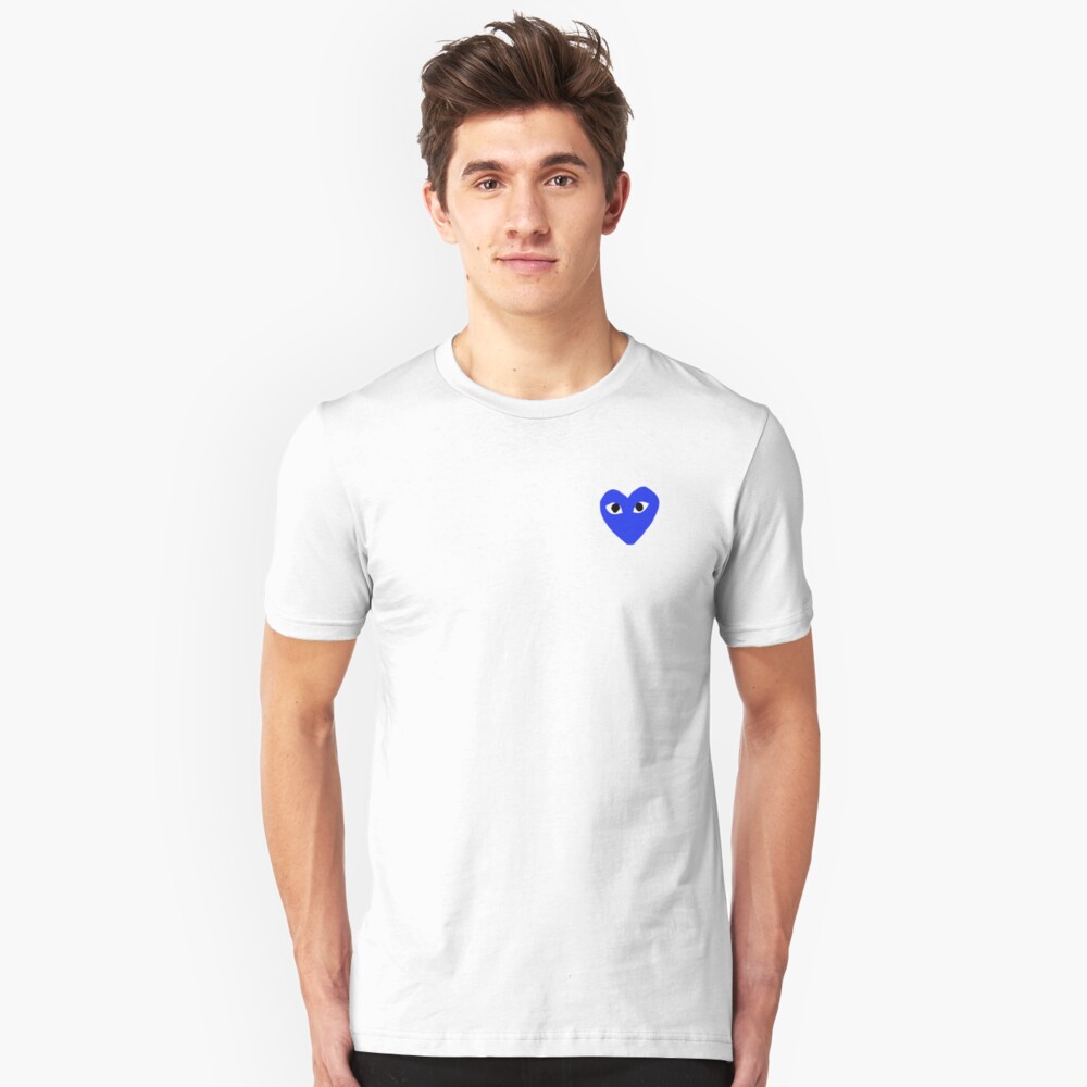 cdg blue t shirt