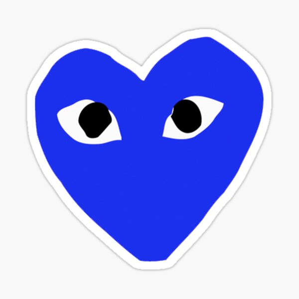 Cdg Blue Heart Stickers | Redbubble