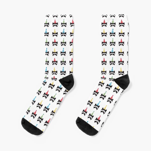 Socks In A Raccoon Design
