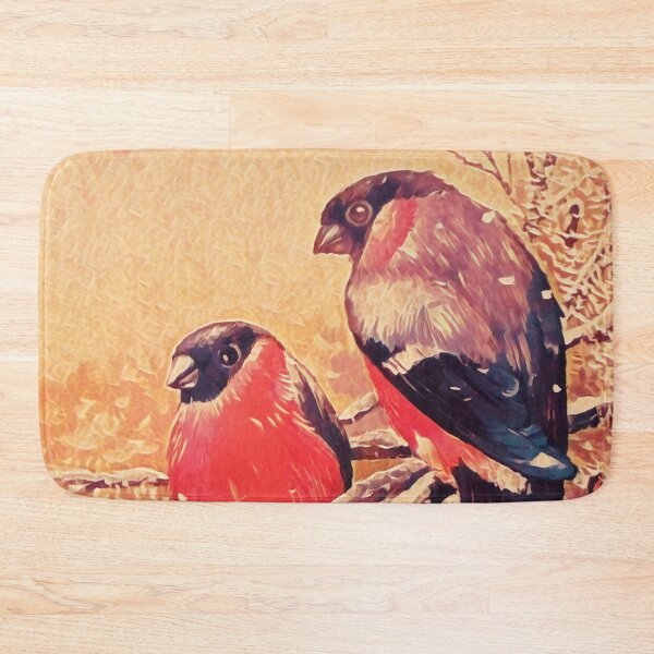 Item preview, Winter bullfinches designed and sold by helenkaiy.