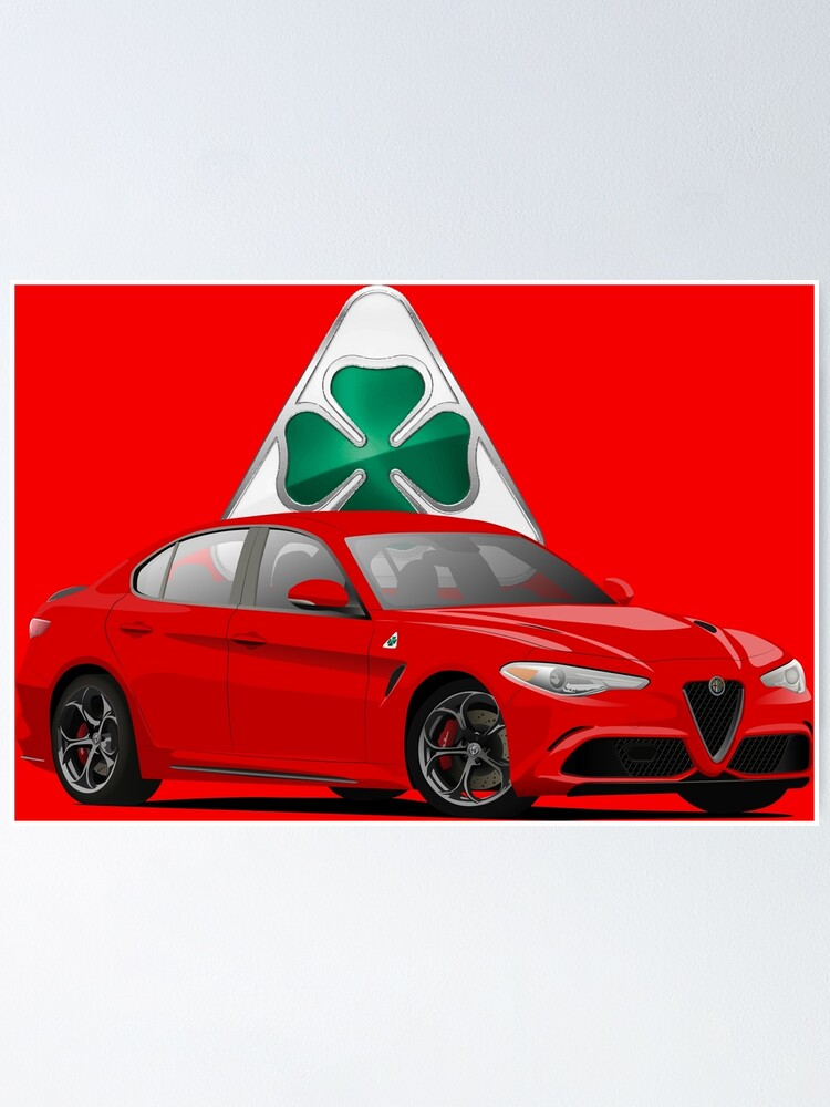 Alfa Romeo Giulia Quadrifoglio Poster For Sale By Agurec7 Redbubble 8344