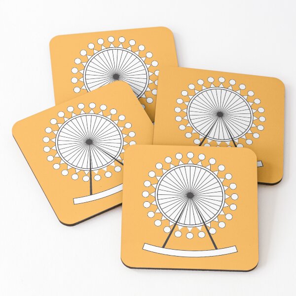Item preview, The London Eye Landmark Illustration in Orange designed and sold by Fernando G..
