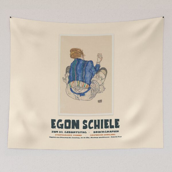 Item preview, Egon Schiele - Exhibition Art Poster - Seated Woman, Back View designed and sold by Francisco Couto.