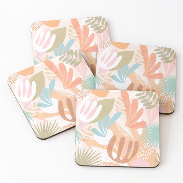 Item preview, Tropical Boho Jungle Pattern - Peach, Pink, Olive green and Turquoise designed and sold by Dominiquevari.