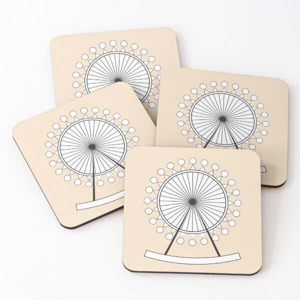 Item preview, The London Eye Landmark Illustration in Cream designed and sold by Fernando G..