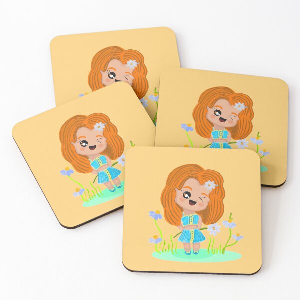 Artikelvorschau, Nettes lächelndes kawaii Mädchen | Floflo Kunst entworfen und verkauft von Flofloart.