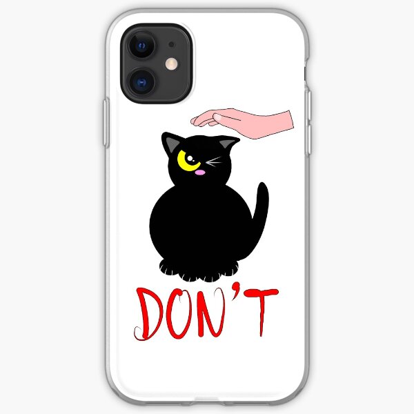 Angry cat iPhone Soft Case