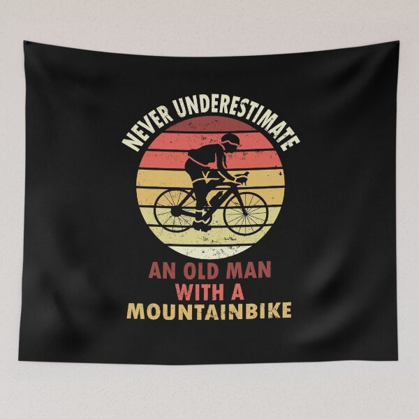 Item preview, Cycling Never Underestimate an old man mountain bike designed and sold by shirtystar.