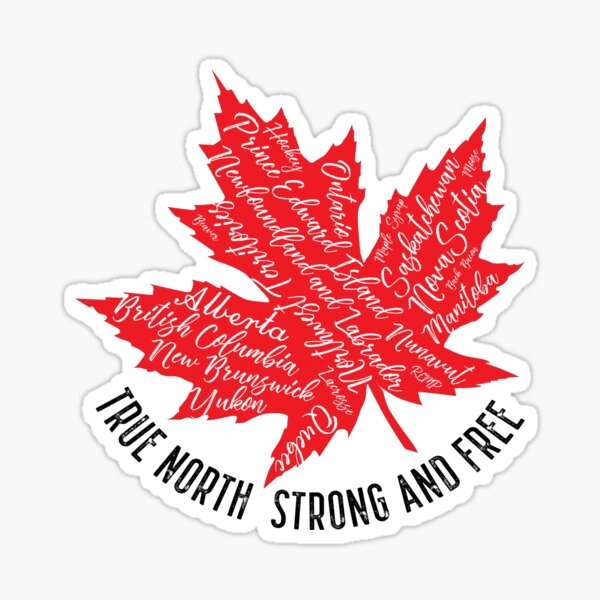 Canada Themes Stickers Redbubble - leafs decal id for roblox