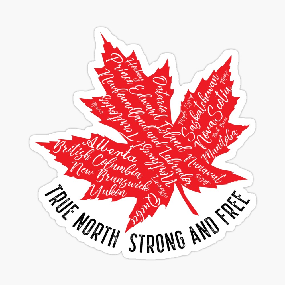 True North Strong And Free Maple Leaf 3D Hoodie All Over Print Best Gift  For Men And Women - Freedomdesign