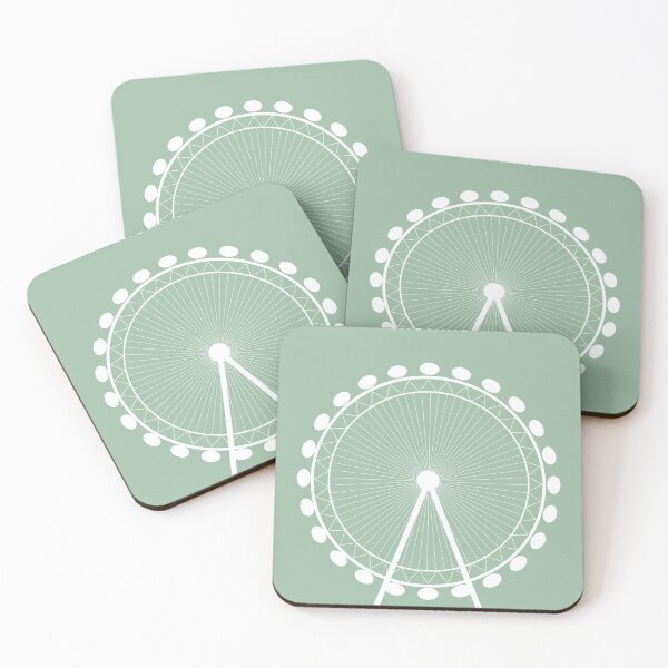 Item preview, The London Eye Landmark Illustration in Green  designed and sold by Fernando G..