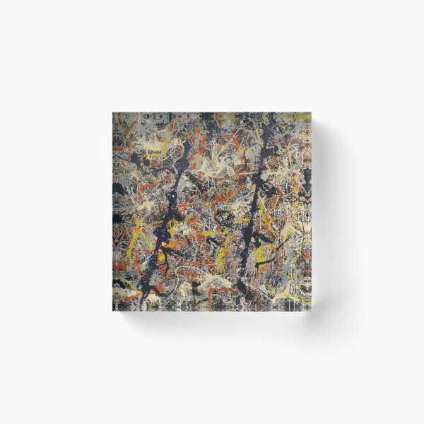 Jackson Pollock - Blue Poles - abstract expressionist painting Acrylic Block