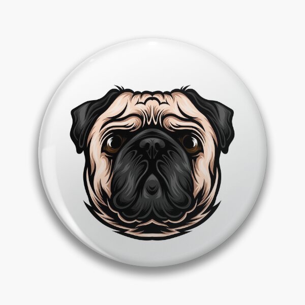 Artikelvorschau, Mops Hund Gesicht entworfen und verkauft von Jelisandie.
