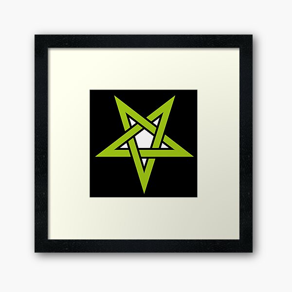 Item preview, Reverse Green Pentagram Satanic Satanism designed and sold by darknessjeff86.