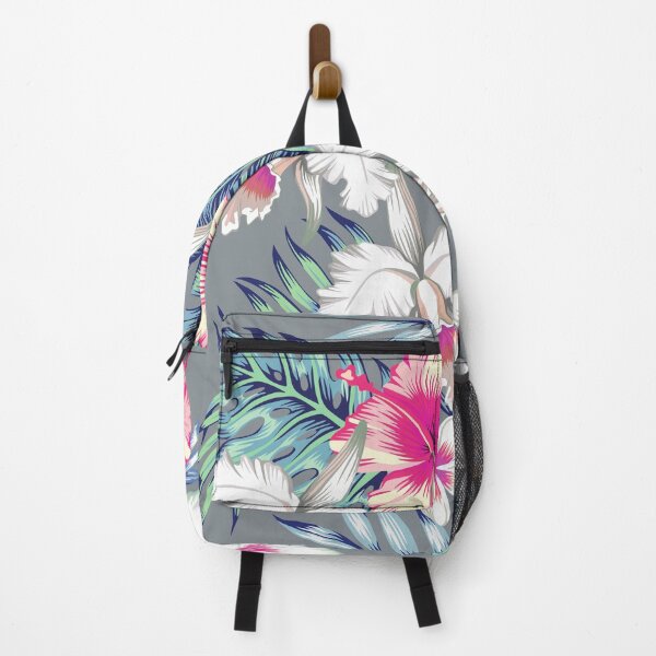 Item preview, Tropical Hibiscus Floral Grey Background. designed and sold by cgroenewald.