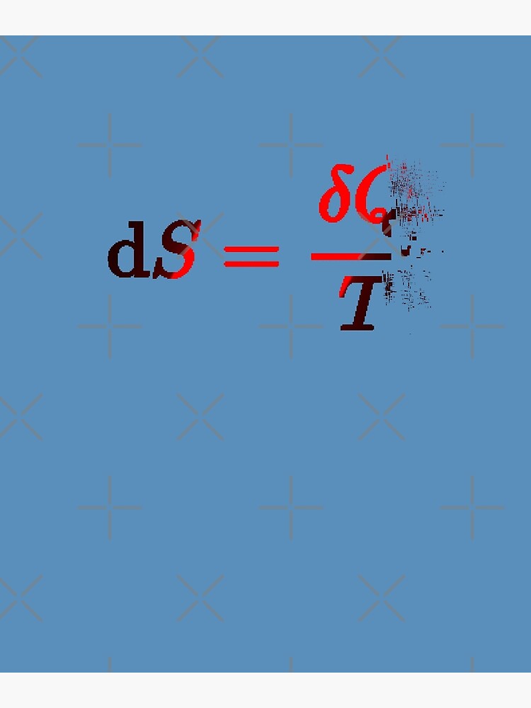 Discover Entropy's formula disintegrating Premium Matte Vertical Poster