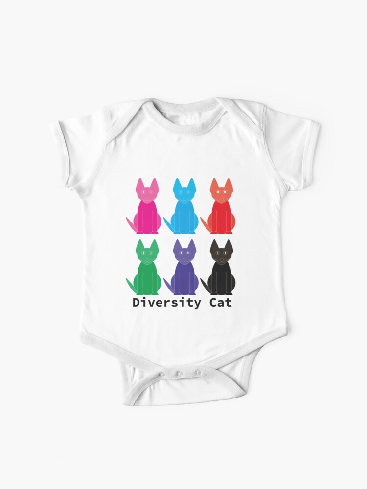 Diversity Cat Baby One Piece By Graphixguy Redbubble