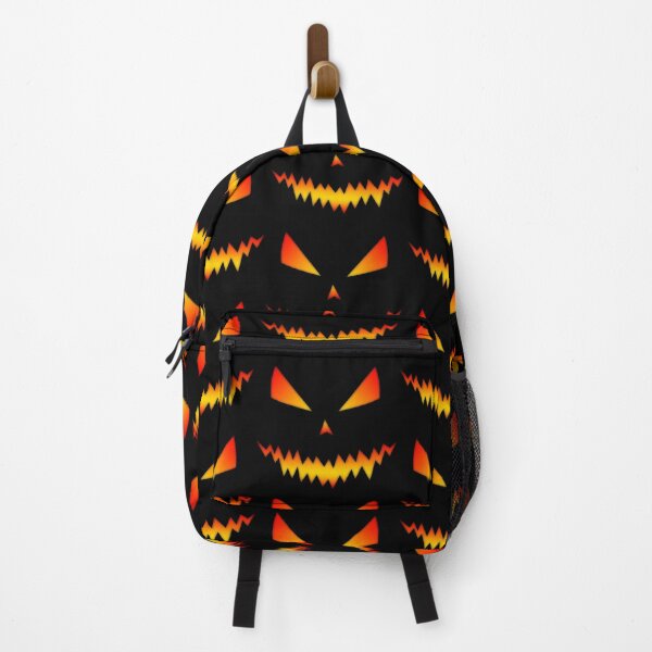 Cool and scary Jack OLantern face Halloween Backpack