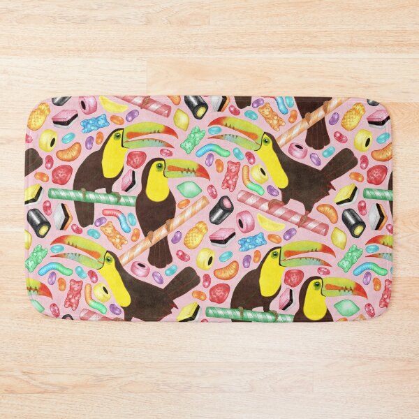 Item preview, Toucandy - a sugary paradise with jelly beans and licorice surround tropical toucans on candy canes designed and sold by Perrin Le Feuvre.