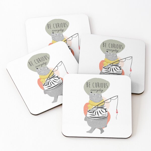 Item preview, Cute Bear Picture with Be Curious Everyday text designed and sold by BONBcreative.
