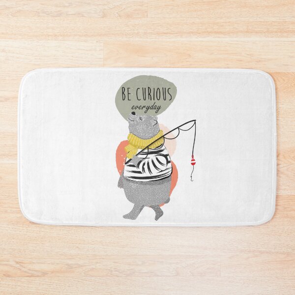 Item preview, Cute Bear Picture with Be Curious Everyday text designed and sold by BONBcreative.