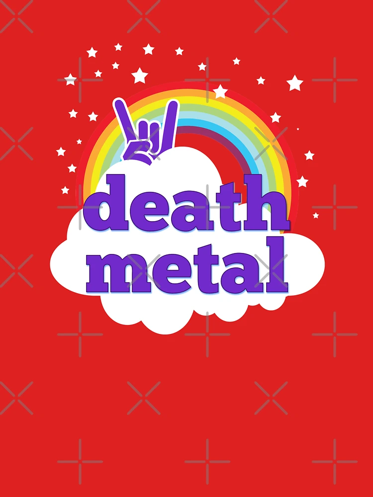 Funny Death Metal Cat Gift Rainbow Heavy Metal Throw Pillow by Lisa Stronzi  - Pixels