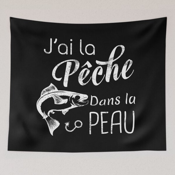 Aperçu de l'œuvre J'ai la pêche dans la peau idée cadeau créée et vendue par Catcrea.