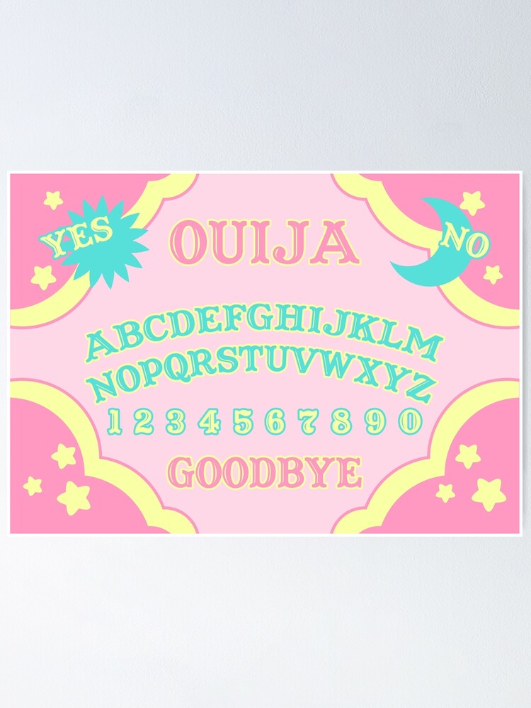 "Pastel Pink Ouija Board" Poster by gutsandglitter Redbubble